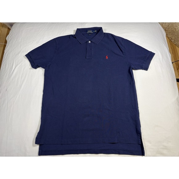 Ralph Lauren Other - Polo Ralph Lauren Men's Large Navy Blue Mesh Polo Shirt Red Pony Classic Fit L/G